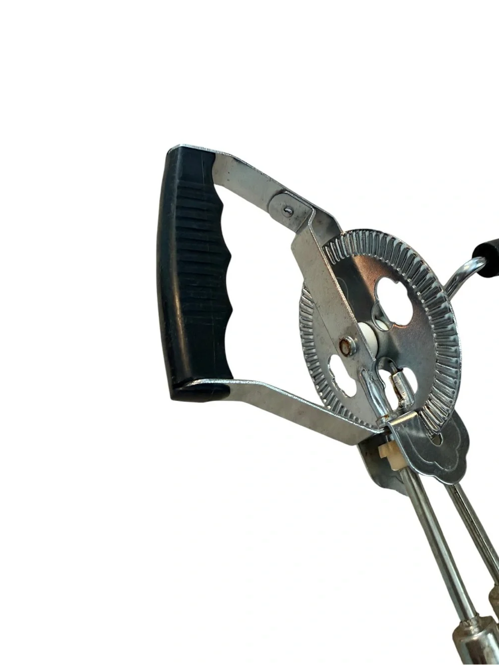 Vintage Mid Century Hand Mixer Egg Beater Heavy Duty Stainless Steel Black